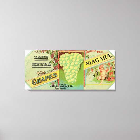 Keuka-Niagara-Traubenschild Leinwanddruck (Vorderseite)