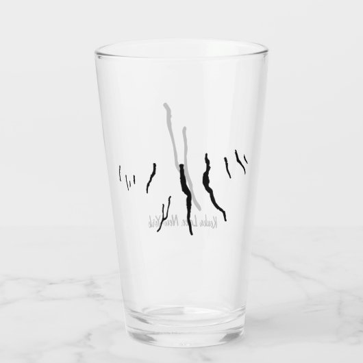 Keuka-See, NY-Getränkeglas Glas (Rückseite)