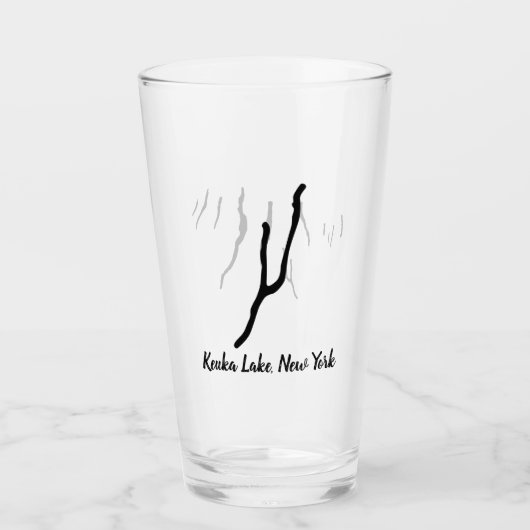 Keuka-See, NY-Getränkeglas Glas (Vorderseite)