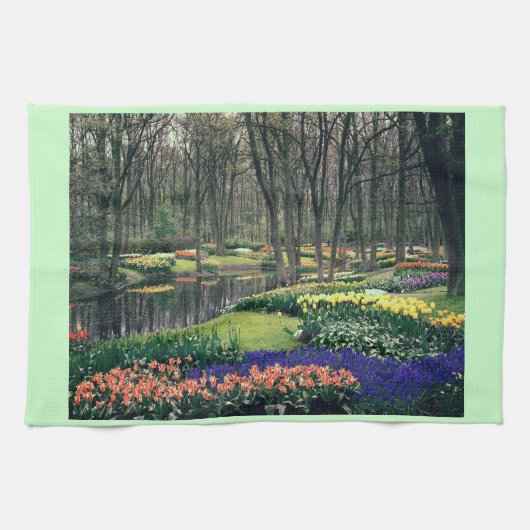 Keukenhof, ein Blumenbankett Handtuch (Horizontal)