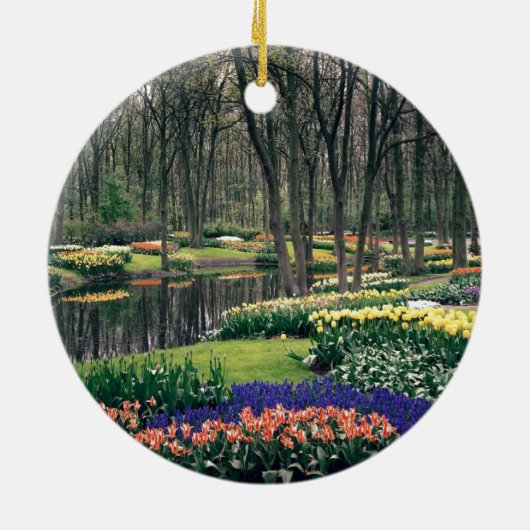 Keukenhof, ein Blumenbankett Keramikornament (Hinten)