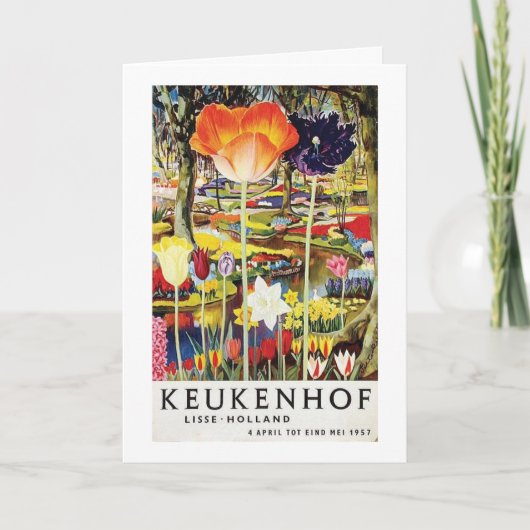 Keukenhof Gardens Vintage Poster Karte (Vorderseite)