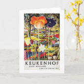 Keukenhof Gardens Vintage Poster Karte (Gelbe Blume)