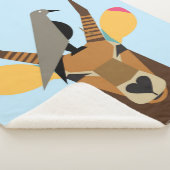 Keule auf Hirschkopf Sherpadecke (3/4)