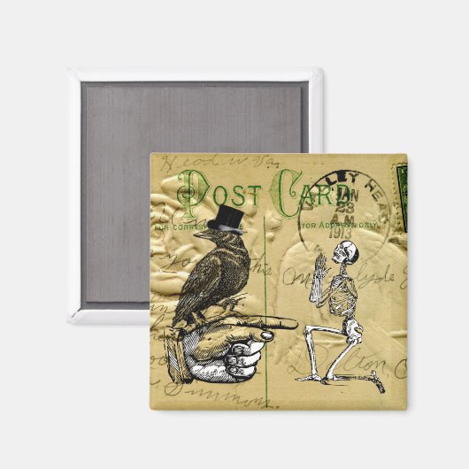 Keule und Skelett Magnet (Vorderseite/Rückseite)