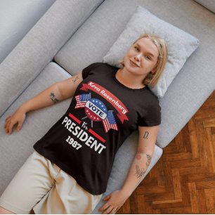 Keva Rosenberg für Präsident Damen Schwarz T-Shirt