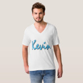 Kevin (blau auf weiß) T-Shirt (Vorne ganz)