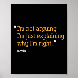 Kevin Gift Quote Funny Geburtstag Personalisierter Poster
