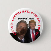 Kevin McCarthy sagt Neuwahl Trump Button (Vorderseite)