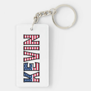 Kevin Name Vorname USA Flagge Anhänger Schlüssel Schlüsselanhänger