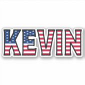 Kevin Name Vorname USA Sticker Stickerset (Vorderseite)