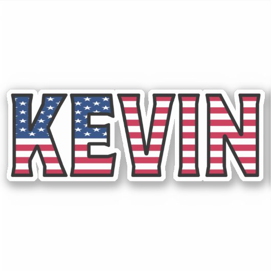 Kevin Name Vorname USA Sticker Stickerset (Vorderseite)