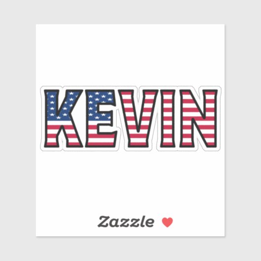 Kevin Name Vorname USA Sticker Stickerset (Blatt)