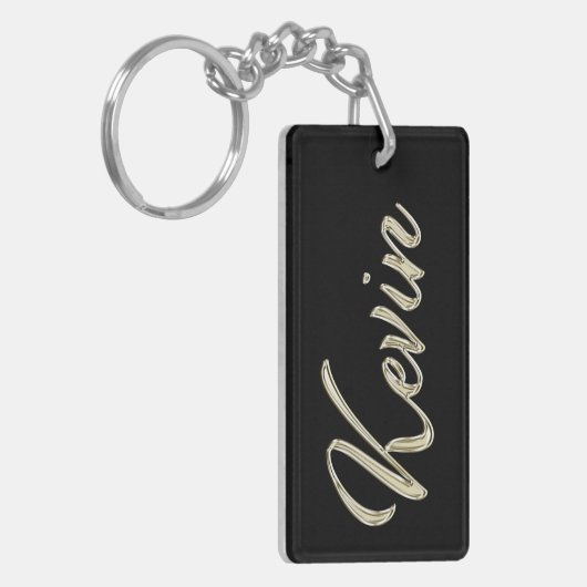 Kevin Name whitegold Schlüsselanhänger Anhänger (Vorderseite links)