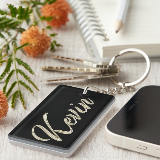 Kevin Name whitegold Schlüsselanhänger Anhänger (Vorderseite rechts)