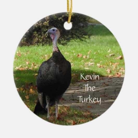 Kevin the Turkey - Old Wethersfield , CT (2 Seiten Keramik Ornament (Vorne)