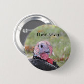 Kevin the Turkey - Old Wethersfield , CT Button (Vorne & Hinten)