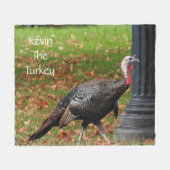 Kevin the Turkey - Old Wethersfield , CT Fleecedecke (Vorderseite (Horizontal))