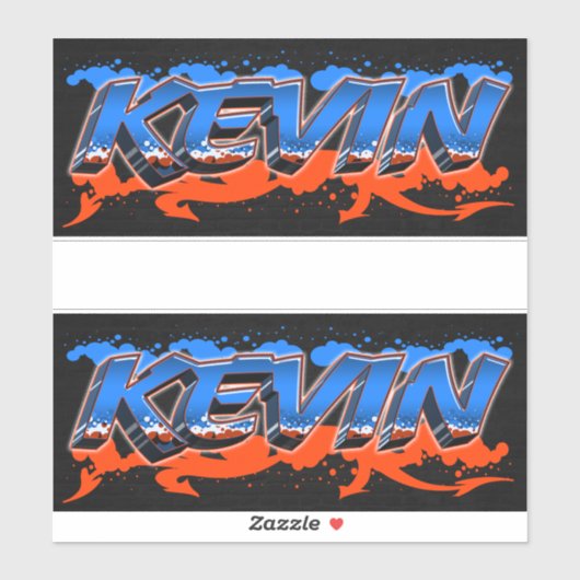 Kevin Vorname Name Graffiti Aufkleber Sticker (Blatt)