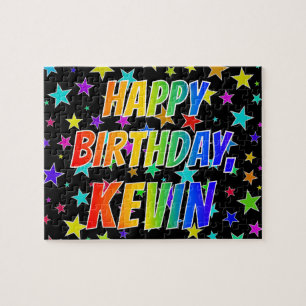 "KEVIN" Vorname, Spaß "GLÜCKLICHER BIRTHTAG" Puzzle