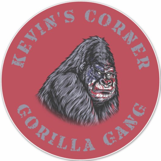 Kevin's Corner GORILLA GANG Aufkleber (Vorderseite)