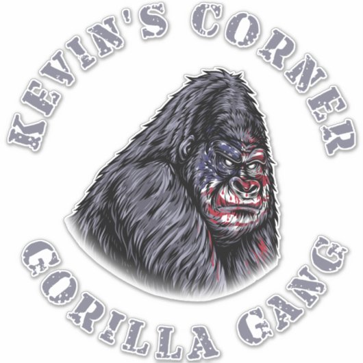 Kevin's Corner GORILLA GANG Aufkleber (Vorderseite)