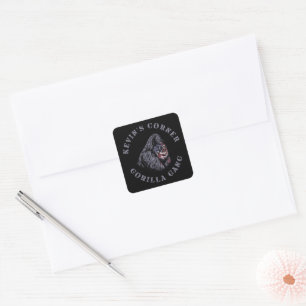 Kevin's Corner GORILLA GANG Quadratischer Aufkleber