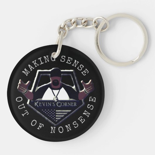 Kevin's Corner Logo mit der US-Flagge Schlüsselanhänger (Rückseite)