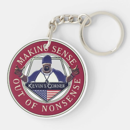 Kevin's Corner Logo mit der US-Flagge Schlüsselanhänger (Rückseite)