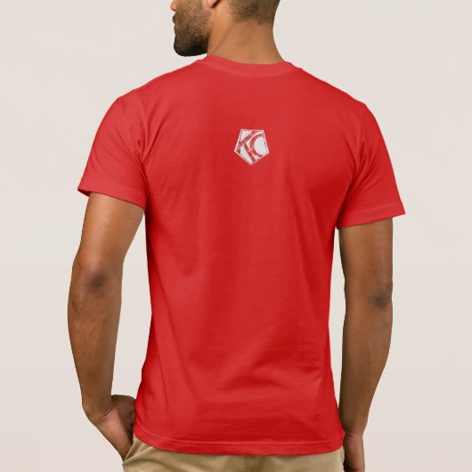 Kevin's Corner Logo mit der US-Flagge T-Shirt (Rückseite)