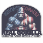 Kevin's Corner REAL GORILLA i Rock the Planet Aufkleber (Vorderseite)