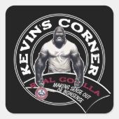 Kevin's Corner REAL GORILLAS Quadratischer Aufkleber (Vorderseite)