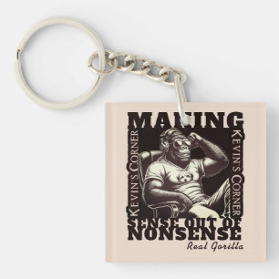 Kevins Ecke Politischer Kommentar Real Gorilla Schlüsselanhänger