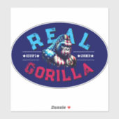 Kevins Ecke REAL GORILLA-Face Paint US Flag Aufkleber (Blatt)