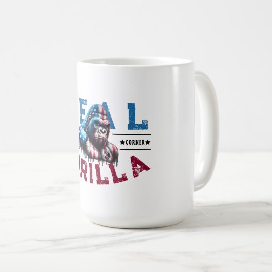 Kevins Ecke REAL GORILLA-Face Paint US Flag Kaffeetasse (VorderseiteRechts)