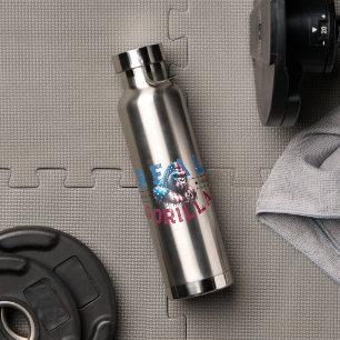 Kevins Ecke REAL GORILLA-Face Paint US Flag Trinkflasche