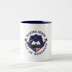 Kevins Ecke sinniert aus dem Unsinn Zweifarbige Tasse