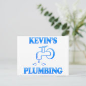 Kevins Plumbing Postkarte (Stehend Vorderseite)
