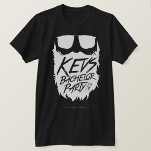 Kevs Junggeselle-Party Wildman-Weiß T-Shirt