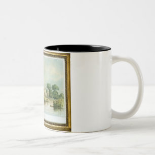 Kew Palast, wie von Brentford gesehen, graviert Zweifarbige Tasse