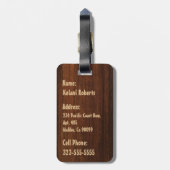 Kewalos hawaiisches Surfer-Imitat-hölzerne Gepäckanhänger (Rückseite vertikal)