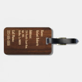 Kewalos hawaiisches Surfer-Imitat-hölzerne Gepäckanhänger (Rückseite horizontal)