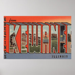 Kewanee, Illinois - Großbuchstaben - Szenen 2 Poster