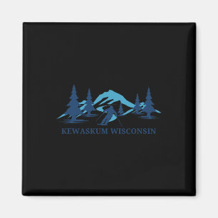 Kewaskum Wisconsin Ski Resort Skifahren Magnet