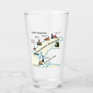 Keweenaw Halbinsel Leuchttürme Glas