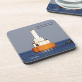 Keweenaw Waterway Upper Entrance Light 2023 Getränkeuntersetzer (Linke Seite)