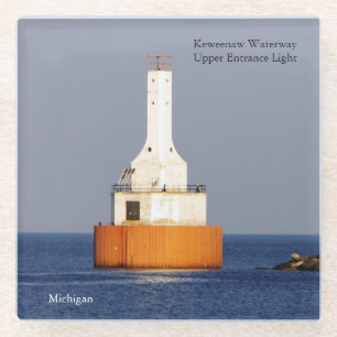 Keweenaw Waterway Upper Entrance Light 2023 Glasuntersetzer