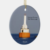 Keweenaw Waterway Upper Entrance Light 2023 Keramik Ornament (Rechts)