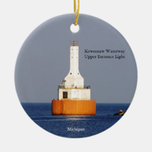 Keweenaw Waterway Upper Entrance Light 2023 Keramik Ornament