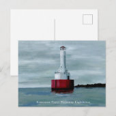 Keweenaw Waterway Upper Michigan UP Leuchtturm Postkarte (Vorne/Hinten)